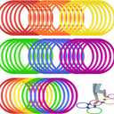 Mototo 24/30/48/96 Pack Agility Rings 15 Inch Speed Training Hopscotch Rings Plastic Circle Jumping Hoops Agility Hurdles for Athlete Exercise Soccer Football Gymnastics Games Practice Footwork