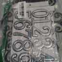 DIY House Numbers Metal Sign, Outdoor Address Plaque Weatherproof for Mailbox, Garden Yard,House Front Door Decorative Wall Plaque, 11.8 Inch Iron Wall Decor (Black-Silver)