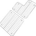 Kitchen Sink Rack K-6639-ST For Kohler Farmhouse Sink Protector K-6488 and K-6489 Bottom Basin Rack Left and Right Replacement Kohler Sink Rack Whitehaven Sink Grid - Stainless Steel