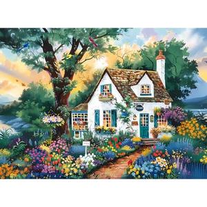 500 Pieces Jigsaw Puzzles for Adults–Beautiful Garden Patio Puzzle for Adult Elderly–Recycled Paper Puzzle 500 Pieces–Glossy, Sturdy Pieces Challenging Family Game Great Gift Idea (20.5x15in)