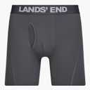 Lands' End Mens Underwear 4 Pack Mens Boxer Briefs for Men Breathable Double Brushed Polyester (Blue, M)