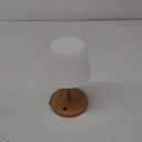 Outdoor Battery Operated Table Lamp Waterproof, 4000mAh Cordless Rechargeable, Touch Dimmable Desk Lamp, LED Night Light for Patio Camping Restaurant Home, H9.6in, Wood Grain