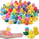 30Pcs Rubber Ducks Assorted Plastic Bulk Rubber Duck for Cruise Ducks Ducking Bath Pool Toys Duck Party Favors Cruise Ships Hiding Classroom Exchange Valentine's Day Gifts for Kids Teens