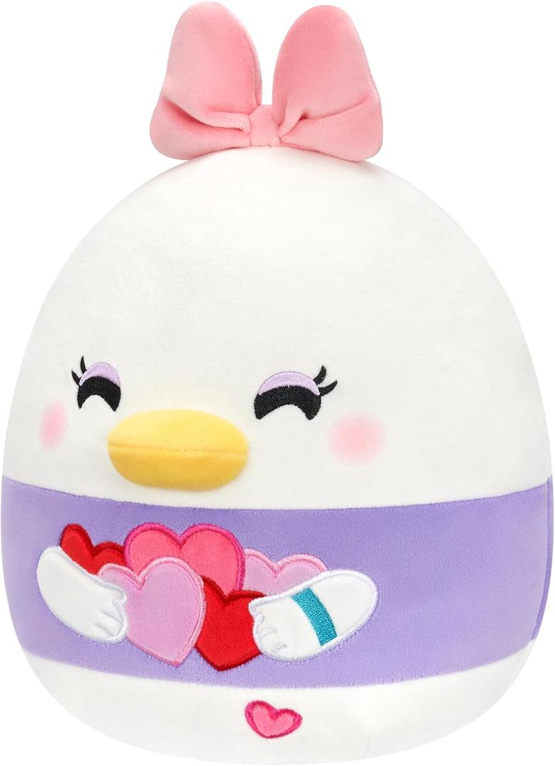 SQUISHMALLOW 8INCH DAISY DUCK WITH HEARTS PLUSH, 2 Pcs