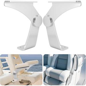 Boat Armrest Pivot, Aluminum Alloy Boat Pivot Flip Up Armrest Set Boat Seat Armrest, 60 Degrees Adjustable, Foldable Boat Hinge for Marine Yacht, Left and Right