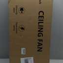 addlon 52 inch Ceiling Fans with Lights and Remote Control, Reversible, 3 Wood Blades, 6 Speeds, 3CCT Dimmable, Noiseless, Indoor/Outdoor Black Walnut Ceiling Fan for Bedroom Living Room Gazebo Patio