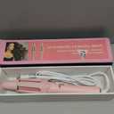 Auto Rotating Hair Curler - 4 Temperature and Timer Settings, Automatic Curling Iron with Automatic Shut-Off, Anti-Tangle and Scalding, Curling Wand for Long Lasting Curls (Pink)