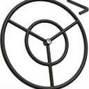 onlyfire 24 Inch Round Fire Pit Burner Ring for Natural Gas & Propane Fire Pit and Fireplace, 304 BlackSteel DIY Firepit Burner for Both Indoor and Outdoor, BTU 296,000 Max