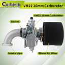 Carburetor for Intake Pipe Pit Dirt Bike 110cc 125cc 140cc Lifan YX Zongshen Pit XR50 CRF70 KLX BBR Apollo Thumpstar Braaap Atomic DHZ SSR VM22 26mm Carburetor