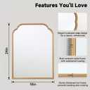 24"x18"﻿ Gold Bathroom Scalloped Mirror, Rust-Proof Metal Frame