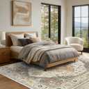 LAISE 8x10 for Living Room Washable Area Rug,Foldable Non-Slip Carpet