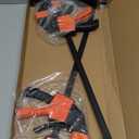 HORUSDY 12'' Bar Clamps for Woodworking, 2PCS Quick F Wood Working Clamps Sets, with 150 LBS Load Limit (Orange)