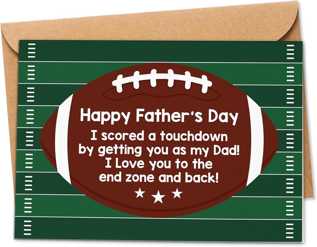 11 x Fathers Day Card from Daughter, Son, Kids - Fathers Day Gift for Dad from Daughter, Son, Kids, Wife - Happy Father's Day Card for Dad, Husband - Funny Fathers Day Card with Kraft Envelope