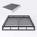 SHLAND King Box Spring, 7 Inch King Size Box Spring and Cover Set, 3000lbs Heavy Duty Metal Mattress Foundation with Easy Clean Cover, No Noise, Easy Assembly