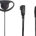 3 x Caroo D Shape Earpiece Headset with Mic PTT Compatible with Baofeng UV-5R BF-888S BF-F8HP BF-F9 UV-82 UV-82HP UV-82C Kenwood TK-2107 TK-3107 Walkie Talkies Two Way Radio 2 pin