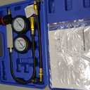 Cylinder Leak Down Tester Kit Compression Leakdown Detector Leakage Test Set for Gasoline Engine Leak Detection Tester Kit Dual Pressure Gauges