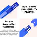 K TOMOTO 40FT Replacement Track Set Builder Pieces, Compatible with 1:64 Diecast Cars, 86-Piece Straight Track Set, Connectors Included, 40 Feet of Track(Blue)