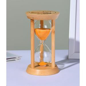 3 x 100% Bamboo Sand Timers, Hourglass Sand Timers 15Min, Wooden Sandglass Timer for Toothbrush Timer Games Classroom Home Office CookingOrange+15Min