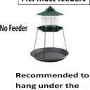 Bird Seed Catcher Tray Platform Feeder Hanging Tray Fits Most feeders Catches Most Falling Seed and Husk Great for Attracting Birds Outdoors, Backyard, Garden - Black