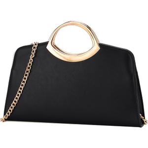 Kasqo Clutch Purse for Women,Fashion Vegan Leather Evening Bag Formal Handbag Crossbody Bag for Party Wedding Cocktail Prom