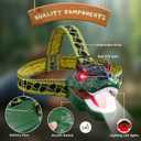 Dinosaur Headlamp for Kids T-Rex LED Flashlight with Roar Sound and Adjustable Headband Fun Kid Camping Gear Outdoor Headlamp Adventure Toy for Boys and Girls Ages 3-8 Gift
