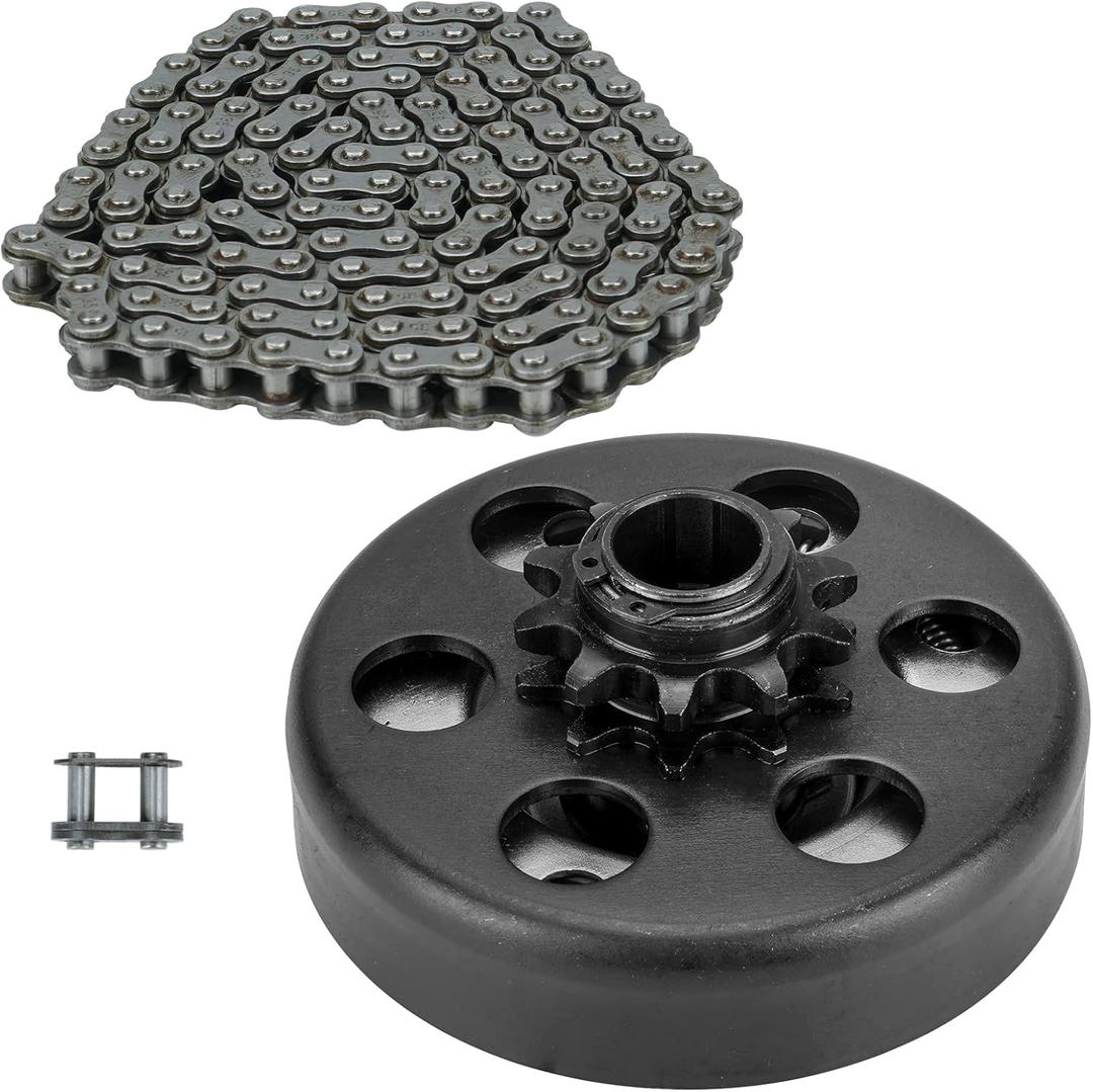 Go Kart Clutch 3/4 Bore 10T with #40/41/420 Chain, for Predator 212 Centrifugal Clutch Fit for Minibike MB165 & MB200 and Honda Cloned Engines GC160, GC190, GX120, GX140, GX160, GX200. Up to 2-6.5HP