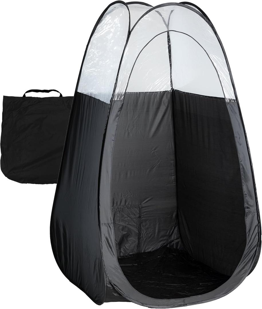 Naked Sun Black Spray Tan Tent - Pop Up Portable Professional Self Tanning Booth with Carry Bag Waterproof Floor and Extraction Fan Opening - Sunless Spray Tan Backdrop