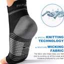 Plantar Fasciitis Sock (6 Pairs) for Men and Women, Compression Foot Sleeves with Arch and Ankle Support, Black, X-Large