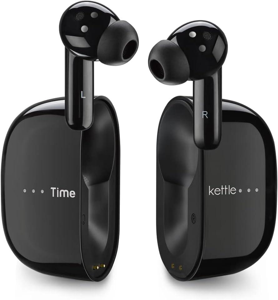 Timekettle M3 Language Translator Earbuds, Two-Way Translator Device with APP for 40 Languages Online, Voice Translator for Exploring Expat Life Freely, Compatible with iOS, Android (Online Version) (Without Offline Package (Black))