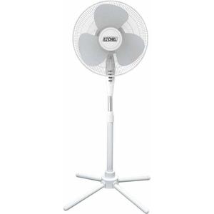EZ-CHILL 16 Oscillating Pedestal Fan, 3-speed Options, 90-Degree Oscillating Head, Adjustable Height and Tilt, Powerful Air Flow, White, MTSP15-16AZ