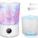 Underwear Washing Machine - Rechargeable Dual-Bucket Mini Washing Machine w/ 1.5L Isolated Tubs, Bionic Hand-Wash Tech for Travel, Camping, Dorm | 3 Modes, 3000mAh