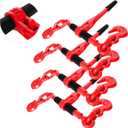 Ratchet Chain Binders 1/2'' - 5/8 | 4 Pack Load Binder with 2 Grab Hooks | Tie Downs for Grade 70 Transport Chain | 13,000 Lbs. Safe Working Load- Heavy Duty Ratchet Binders for Towing (Red  Manual)