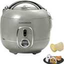 Durable Rice Cooker Small 3-Cup (Uncooked)/6-Cup (Cooked) for 1-3 People, 1 Quart Non-stick Mini Rice Cooker, Perfect for White/Brown Rice, Porridge, Soup, and Hot Pot, Auto Keep Warm 12 hours(Sage Green)