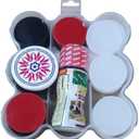 Carrom Board Acrylic Coins | Set of 24 Coins 1 Striker 1 Powder 20 Grams | Professional Carrom Board Game | Superfine Acrylic Coins Set Combo Tournament Grade