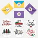 3 x Christmas Stickers for Envelope Seals Cards Making Crafts Large 2 Inch Round Merry Christmas Holiday Label Card Vinyl Stickers for Envelopes Baked Goods Gifts Presents Bag 