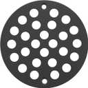 Round 4 Inch Screw-in Floor Drain Cover Replacement Shower Drainer Grate with Screws (Matte Black)