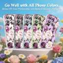 MILPROX Compatible with iPhone 17 Flowers Case 6.3 inch, Cute Pretty Floral Pattern Clear Girly Design for Women Girls, Elegant Aesthetic Classy Shockproof Hard Back Cover - Rose