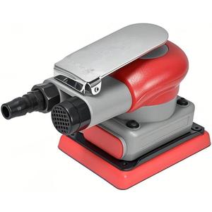 BTER Air Orbital Sander, 10000rpm 75x100mm Square Pneumatic Palm Sander, Sanding/Grinding/Polishing Professional Alloy Steel Pneumatic Sander for Wood, Composites, Metal, Car Beauty