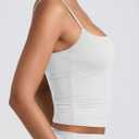 PINKMSTYLE Women's Basic Double Lined Scoop Neck Tank Tops Adjustable Cami Tank Summer Sleeveless Tops (White, XS)