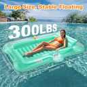 HeySplash Inflatable Pool Float Lounge, Large Inflatable Pool Floats Boat for Adults with Cup Holder/Pillow, Tanning Pool Lounger Float for Outdoor Lake River Summer Water Party