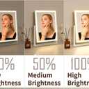 Lighted Vanity Mirror with Lights, Makeup Mirror with Light, 16.7"x 13.2",Three Color Lighting Modes and Dimmable Lighting, Smart Touch Control, 360Rotation, for Vanity Desk Tabletop, Dressing Room
