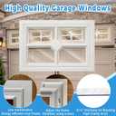 4 Pack Garage Door Windows Inserts, Replacement Vinyl Window Frame Panels with Uv Blocking Acryl Glass, 20.8”*13.8” Garage Door Accessories(Off-White)