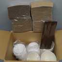 [100 Pack] 12 oz Paper Coffee Cups, Disposable Paper Coffee Cup with Lids, Sleeves, and Stirrers, Hot/Cold Beverage Drinking Cup for Water, Juice or Tea, Suitable for Home, Shops and Cafes