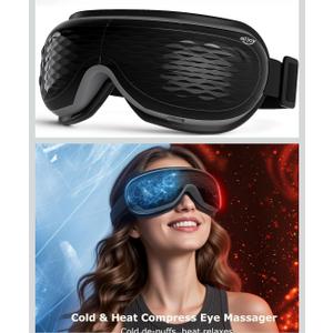 ALLJOY Eye Massager with Heat and Cooling, Lightweight Eye Massager with Removable Gel Mask, Christmas Gifts for Women,White Elephant Gifts for Adults Eye Care Devices for Migraine, Reduce Dry Eyes