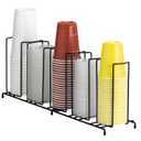 DISPENSE-RITE WR-5 Dispense-Rite Five Section Wire Rack Cup and Lid Organizer, Black