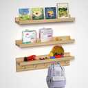Unfinished Nursery Book Shelves Floating Picture Ledge 24 Inch Set of 3