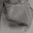 HOMEIDEAS Grey Kitchen Sheer Tier Curtains Leaf Embroidered, 30x36