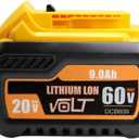 20V/60V MAX Replacement Li-ion Battery Compatible with DeWalt DCB547-XJ DCB200 DCB201 for Flexvolt Tool Batteries(1Pc 9.0Ah 60V)