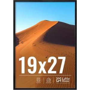 LaVie Home 19x27 Picture Frame for Wall Display, 19x27 Black Picture Frame with HD Plexiglas, 19 x 27 Poster Frame 1 Pack, Display Frame for Vertical or Horizontal, Classic Collection
