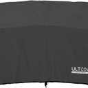 ULTCOVER Patio Curved Sofa Cover Waterproof for 2-3 Seater Outdoor Sectional Furniture Couch 94"(Back Arc Length) / 60"(Front Arc Length) x 32"(Deep), Black